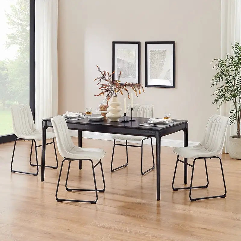 Art Leon Faux Leather Dining Chair (Set of 2)