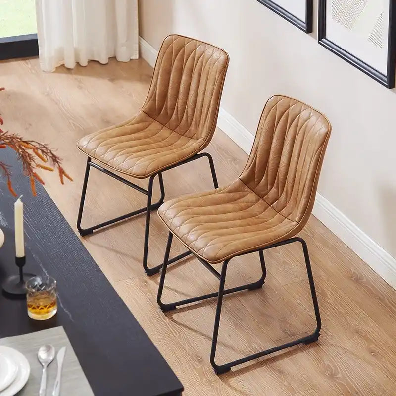 Art Leon Faux Leather Dining Chair (Set of 2)