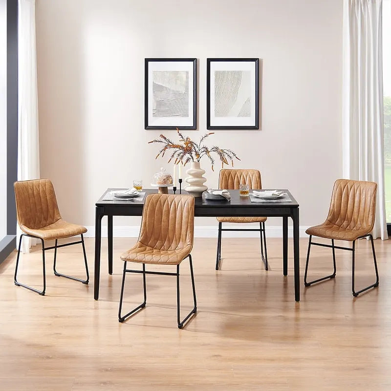 Art Leon Faux Leather Dining Chair (Set of 2)