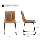 Art Leon Faux Leather Dining Chair (Set of 2)
