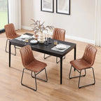 Art Leon Faux Leather Dining Chair (Set of 2)