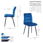 Porthos Home Pacie Velvet Dining Room Chairs (Set of 2)