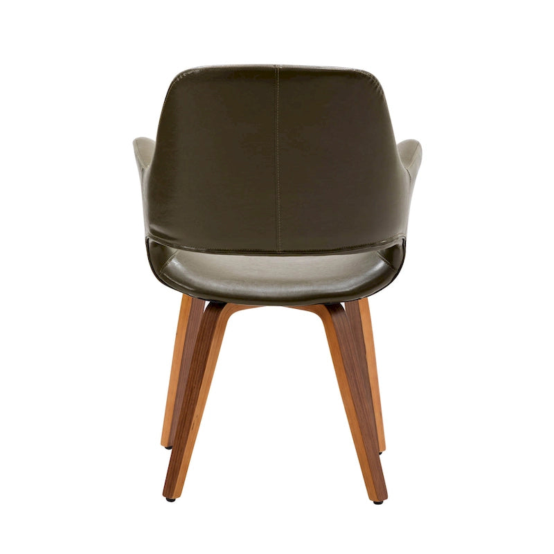 Porthos Home Haro Dining Chairs Set of 2, PU Leather, Bentwood Legs