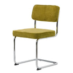 Rye Studio Corduroy Dining Chairs with Chrome Legs, Set of 2