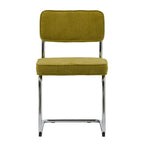 Rye Studio Corduroy Dining Chairs with Chrome Legs, Set of 2