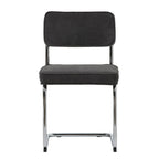 Rye Studio Corduroy Dining Chairs with Chrome Legs, Set of 2