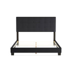 Porch & Den Bayview Charcoal Grey Grid-tufted Upholstered Panel Bed