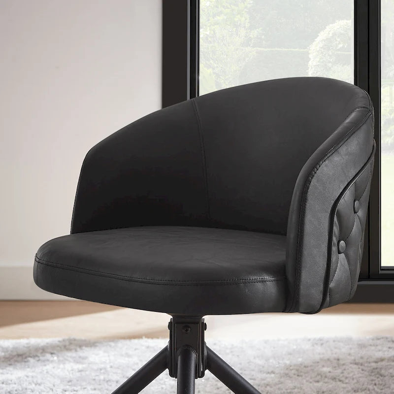 Art Leon Faux Leather Swivel Home Office Chair