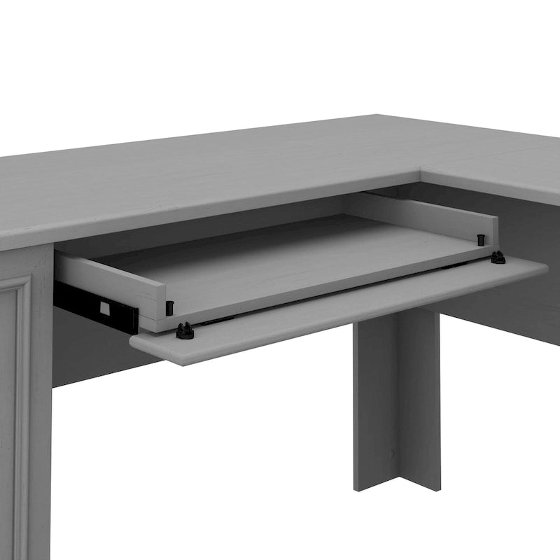 Fairview 60W L Shaped Desk and Storage Cabinet by Bush Furniture