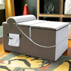 Jaxx Flexx V-Tex Convertible 3 in 1 Gamer Chair, Table, & Ottoman w/ Adjustable Headrest - Vinyl