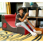 Jaxx Flexx V-Tex Convertible 3 in 1 Gamer Chair, Table, & Ottoman w/ Adjustable Headrest - Vinyl