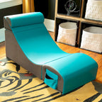 Jaxx Flexx V-Tex Convertible 3 in 1 Gamer Chair, Table, & Ottoman w/ Adjustable Headrest - Vinyl