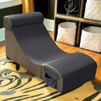 Jaxx Flexx V-Tex Convertible 3 in 1 Gamer Chair, Table, & Ottoman w/ Adjustable Headrest - Vinyl