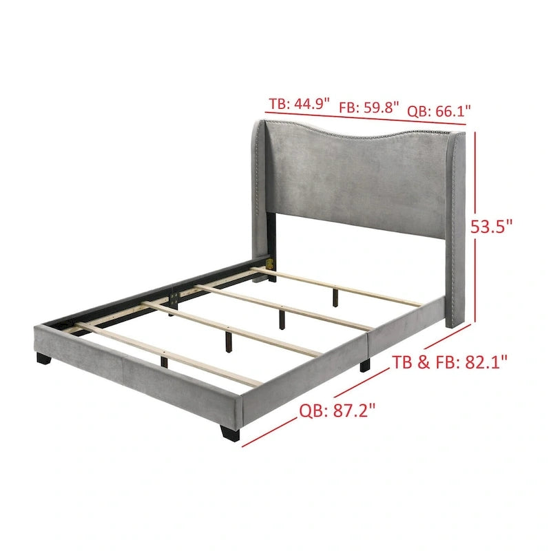 Kris Upholstered Wing Bed