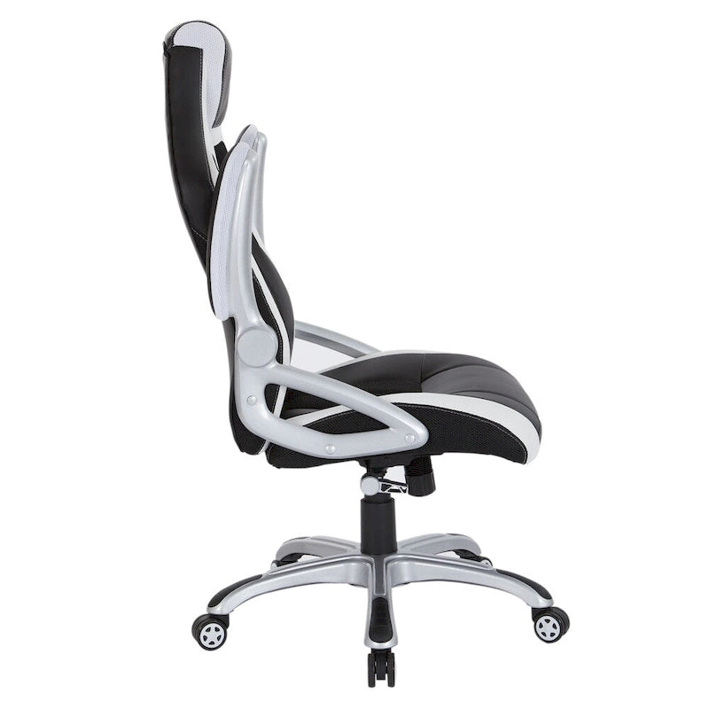 Bonded Leather and Mesh Racing Style Gaming Chair