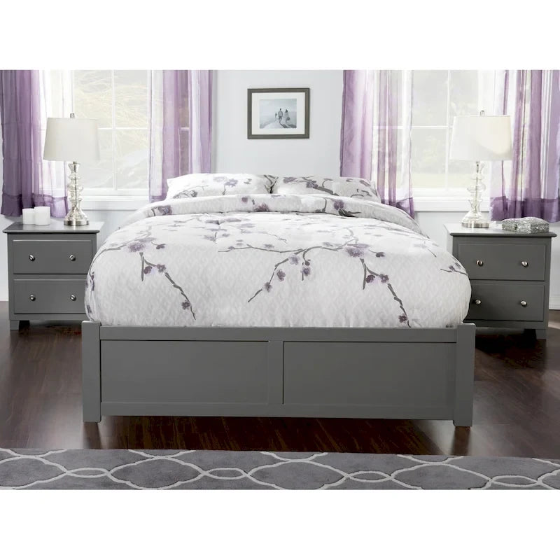 AFI Concord Wood King Platform Bed with Twin XL Trundle