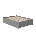 AFI Concord Wood King Platform Bed with Twin XL Trundle