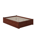 AFI Concord Wood King Platform Bed with Twin XL Trundle