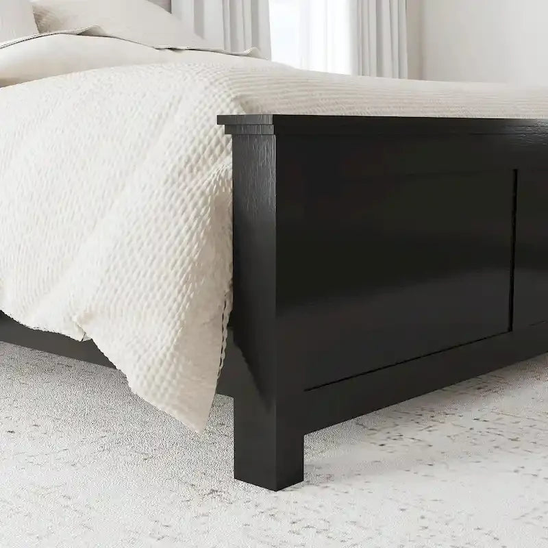 Homestyles Oak Park Black Wood Queen Bed