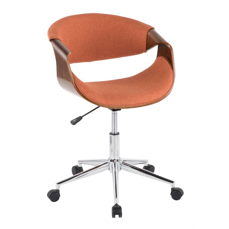 Carson Carrington Kanasen Mid-century Modern Walnut Wood Office Chair - N/A