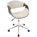 Carson Carrington Kanasen Mid-century Modern Walnut Wood Office Chair - N/A