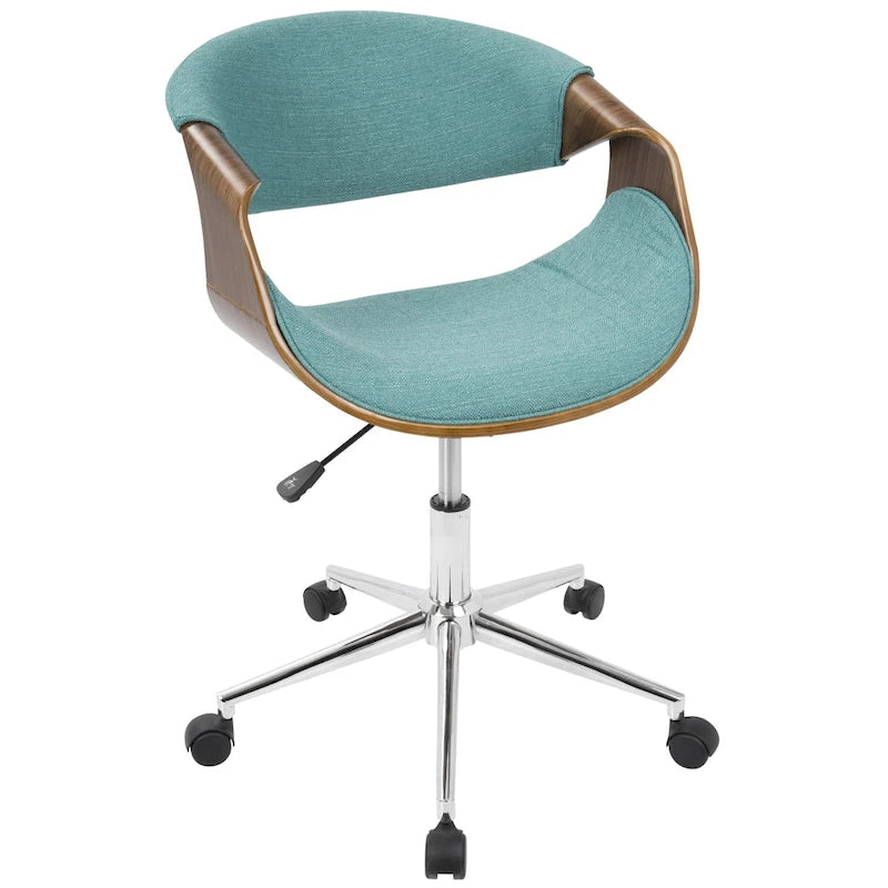 Carson Carrington Kanasen Mid-century Modern Walnut Wood Office Chair - N/A