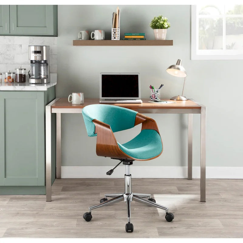 Carson Carrington Kanasen Mid-century Modern Walnut Wood Office Chair - N/A