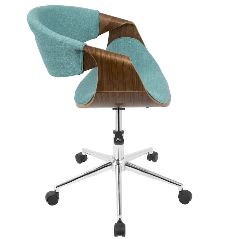 Carson Carrington Kanasen Mid-century Modern Walnut Wood Office Chair - N/A