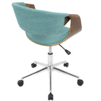 Carson Carrington Kanasen Mid-century Modern Walnut Wood Office Chair - N/A
