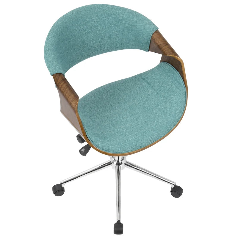 Carson Carrington Kanasen Mid-century Modern Walnut Wood Office Chair - N/A