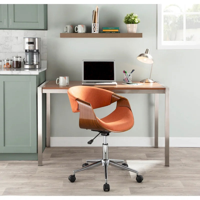 Carson Carrington Kanasen Mid-century Modern Walnut Wood Office Chair - N/A