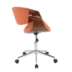Carson Carrington Kanasen Mid-century Modern Walnut Wood Office Chair - N/A