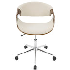 Carson Carrington Kanasen Mid-century Modern Walnut Wood Office Chair - N/A