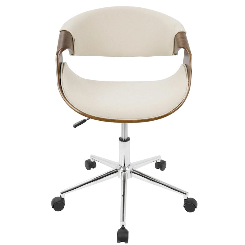 Carson Carrington Kanasen Mid-century Modern Walnut Wood Office Chair - N/A