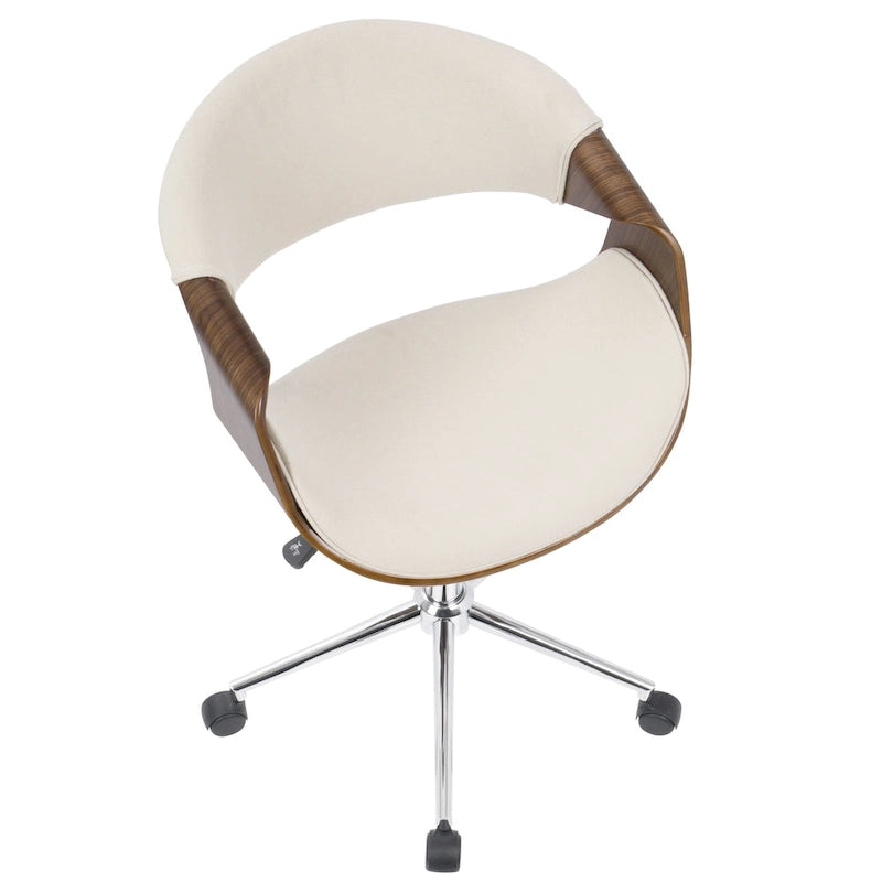 Carson Carrington Kanasen Mid-century Modern Walnut Wood Office Chair - N/A