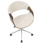Carson Carrington Kanasen Mid-century Modern Walnut Wood Office Chair - N/A