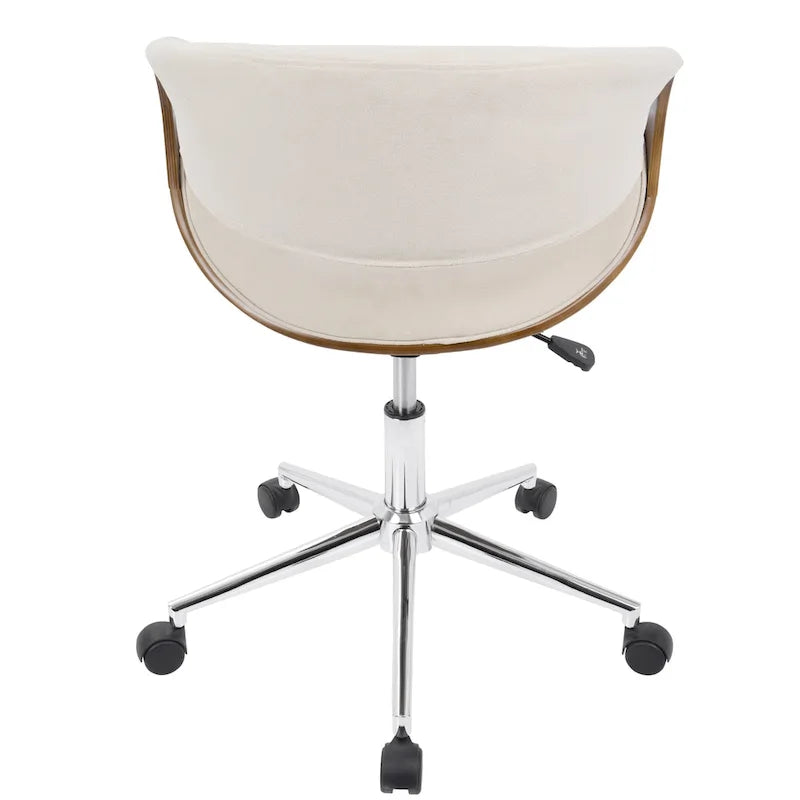 Carson Carrington Kanasen Mid-century Modern Walnut Wood Office Chair - N/A