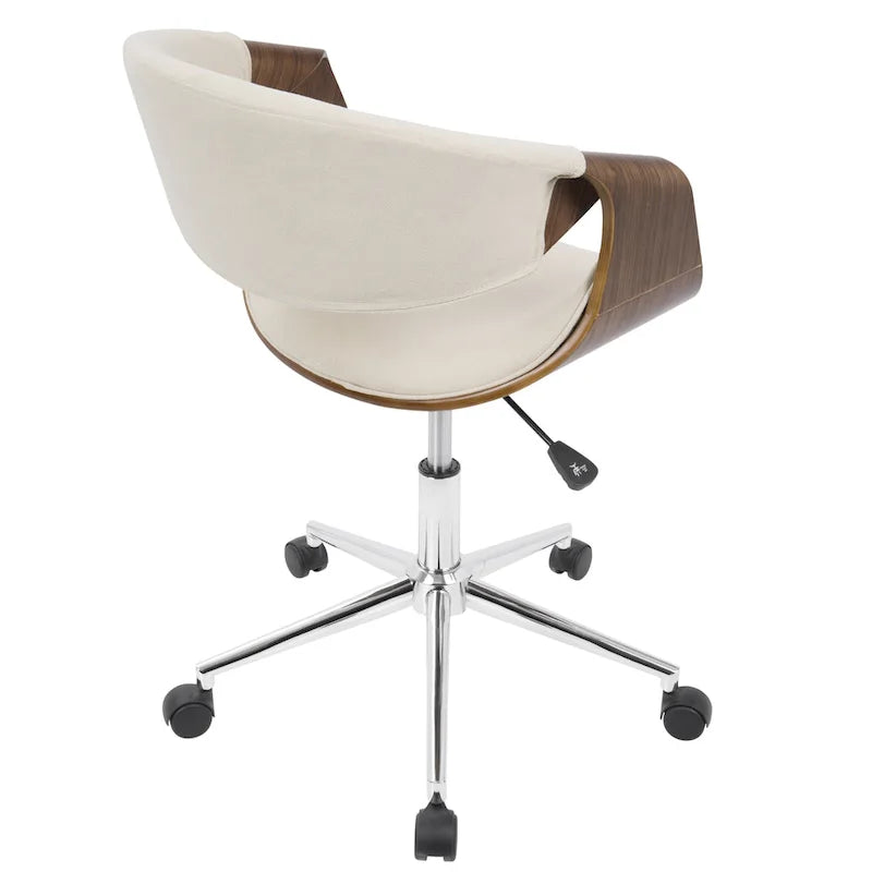 Carson Carrington Kanasen Mid-century Modern Walnut Wood Office Chair - N/A