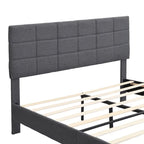 Platform Bed Frame with Fabric Upholstered Headboard