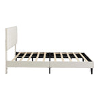 Platform Bed Frame with Fabric Upholstered Headboard
