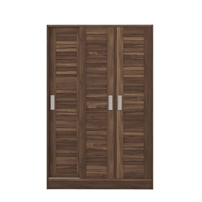 3-Door Shutter Wardrobe with shelves For Bedroom