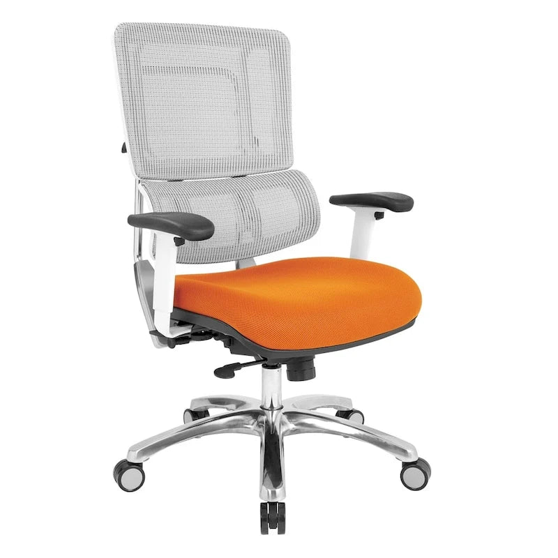 Breathable Mesh Chair with Custom Fabric Seat