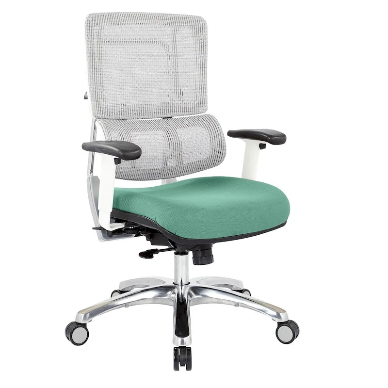 Breathable Mesh Chair with Custom Fabric Seat