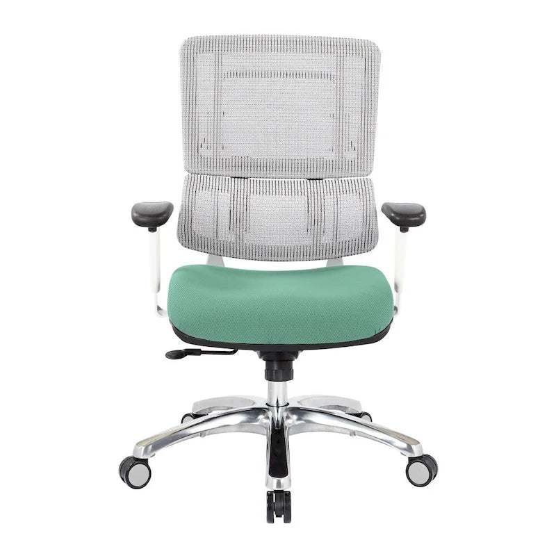 Breathable Mesh Chair with Custom Fabric Seat