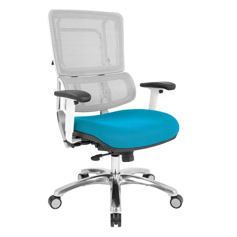 Breathable Mesh Chair with Custom Fabric Seat