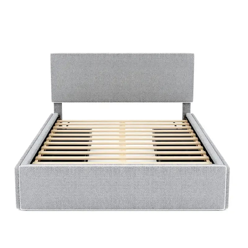 Full Size Upholstered Platform Bed with 4 Drawers