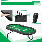 AVAWING 8 Players Foldable Game Poker Table with Cup Holder