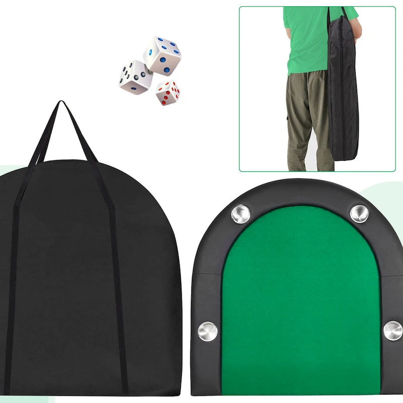 AVAWING 8 Players Foldable Game Poker Table with Cup Holder