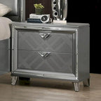 Bel Air Glam 2-Drawer Wood Nightstand with USB Ports by Furniture of America