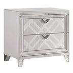 Bel Air Glam 2-Drawer Wood Nightstand with USB Ports by Furniture of America